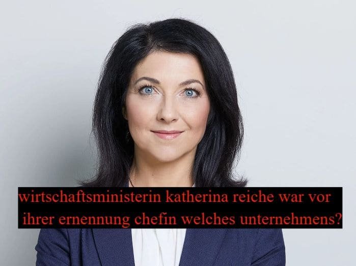 wirtschaftsministerin katherina reiche war vor ihrer ernennung chefin welches unternehmens?